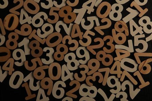 Background of numbers. from zero to nine. Numbers texture. Finance data concept. Mathematic. Seamless pattern with numbers. financial crisis concept. Business success. photo