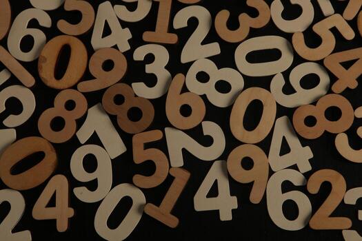 Background of numbers. from zero to nine. Numbers texture. Finance data concept. Mathematic. Seamless pattern with numbers. financial crisis concept. Business success. photo