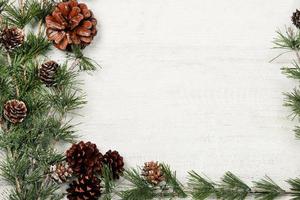 New Year or New Year's Eve background with fir branch with cones. The year 2023 is coming. photo