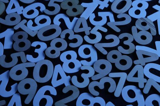 Background of numbers. from zero to nine. Numbers texture. Finance data concept. Mathematic. Seamless pattern with numbers. financial crisis concept. Business success. photo