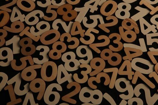 Background of numbers. from zero to nine. Numbers texture. Finance data concept. Mathematic. Seamless pattern with numbers. financial crisis concept. Business success. photo