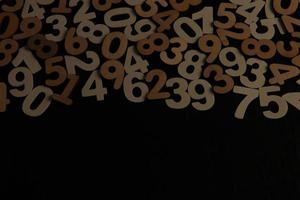 Background of numbers. from zero to nine. Numbers texture. Finance data concept. Mathematic. Seamless pattern with numbers. financial crisis concept. Business success. photo