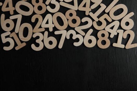 Background of numbers. from zero to nine. Numbers texture. Finance data concept. Mathematic. Seamless pattern with numbers. financial crisis concept. Business success. photo
