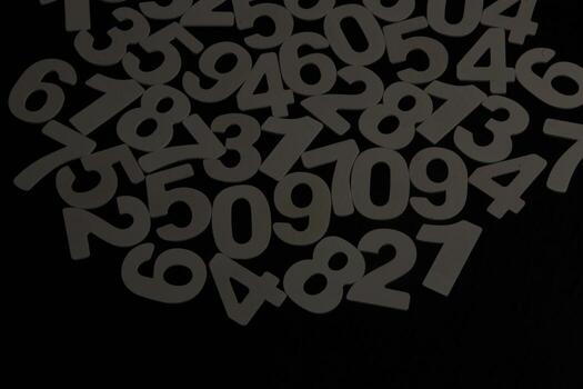 Background of numbers. from zero to nine. Numbers texture. Finance data concept. Mathematic. Seamless pattern with numbers. financial crisis concept. Business success. photo