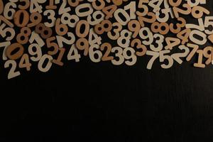 Background of numbers. from zero to nine. Numbers texture. Finance data concept. Mathematic. Seamless pattern with numbers. financial crisis concept. Business success. photo