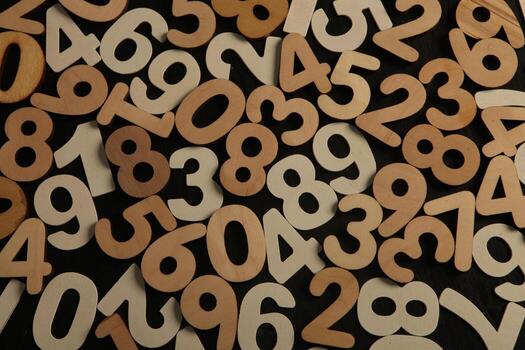 Background of numbers. from zero to nine. Numbers texture. Finance data concept. Mathematic. Seamless pattern with numbers. financial crisis concept. Business success. photo