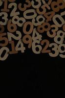 Background of numbers. from zero to nine. Numbers texture. Finance data concept. Mathematic. Seamless pattern with numbers. financial crisis concept. Business success. photo