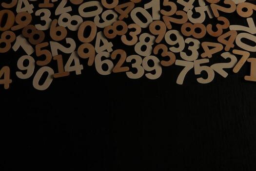 Background of numbers. from zero to nine. Numbers texture. Finance data concept. Mathematic. Seamless pattern with numbers. financial crisis concept. Business success. photo
