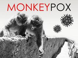 Illustration of monkeypox, infectious disease caused by the monkey pox virus. Multi-country outbreak, the new cases. Viral zoonotic disease, dangerous infection. photo