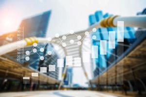 Smart city data Management Platform with virtual interface graphic icons photo