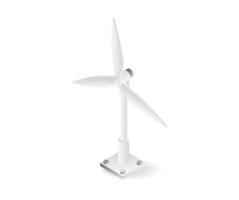 molino de viento ilustración minimalista concepto 3d plano isométrico vector