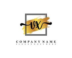 VX Initial handwriting logo concept vector