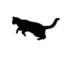 Cat silhouette template vector