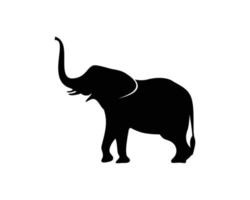 Elephant silhouette vector template