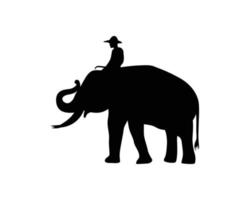 plantilla de vector de silueta de elefante