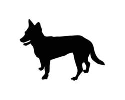 Dog silhouette vector template