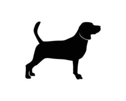 Dog silhouette vector template