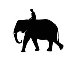 Elephant silhouette vector template