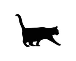 vector de plantilla de silueta de gato