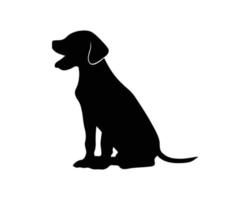 Dog silhouette vector template