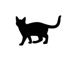 Cat silhouette template vector