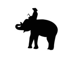 Elephant silhouette vector template