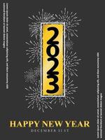 Happy New Year 2023. Free Vector