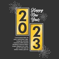 Happy New Year 2023. Free Vector