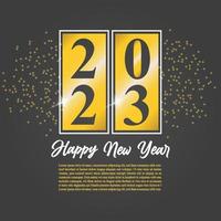 Happy New Year 2023. Free Vector