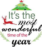 it's the most wonderful time of the year vector