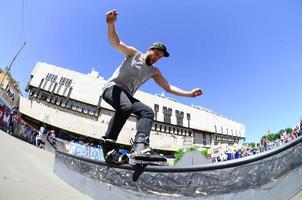 KHARKIV, UKRAINE - 27 MAY, 2018 Roller skating during the annual festival of street cultures photo