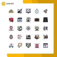 25 Creative Icons Modern Signs and Symbols of location navigation coding direction programming Editable Vector Design Elements