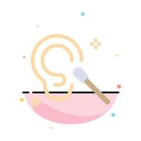 Buds Ear Cleaning Clean Abstract Flat Color Icon Template vector