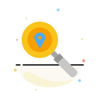 plantilla de icono de color plano abstracto de navegación de búsqueda de ubicación de mapa vector