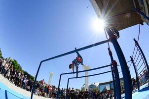 KHARKIV, UKRAINE - 27 MAY, 2018 Street workout show during the annual festival of street cultures photo