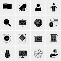 16 Universal Business Icons Vector Creative Icon Illustration to use in web and Mobile Related project