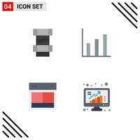 4 Creative Icons Modern Signs and Symbols of carpenter web finance design grow Editable Vector Design Elements