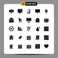 25 Creative Icons Modern Signs and Symbols of flower hardware bamboo gadget computers Editable Vector Design Elements