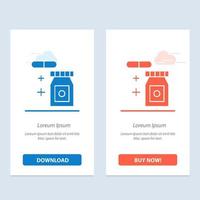 Tablet Rainy Temperature  Blue and Red Download and Buy Now web Widget Card Template vector