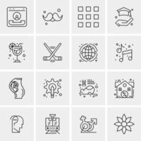 16 Universal Business Icons Vector Creative Icon Illustration to use in web and Mobile Related project