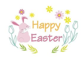 Happy Easter Vector Colorful Symbol Logo Isolated On A White Background.