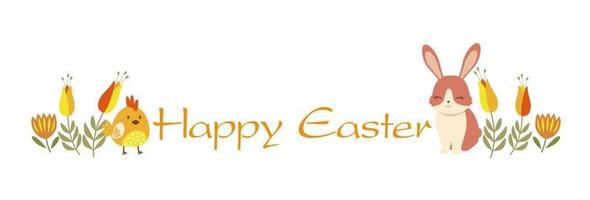 Happy Easter Vector Colorful Symbol Logo Isolated On A White Background.