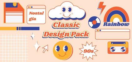 Classic design pack vector