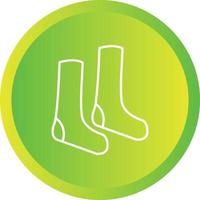icono de línea de vector de calcetines únicos