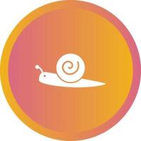 Unique Snail Glyph Vector Icon