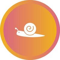 Unique Snail Glyph Vector Icon