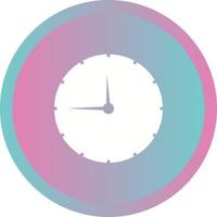 Unique Clock Glyph Vector Icon
