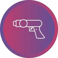 Unique Space Gun Vector Line Icon