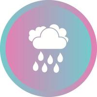 Unique Cloudy Weather Glyph Vector Icon