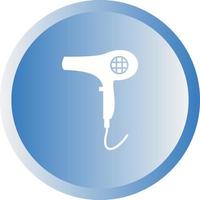 Unique Blow Dryer Glyph Vector Icon